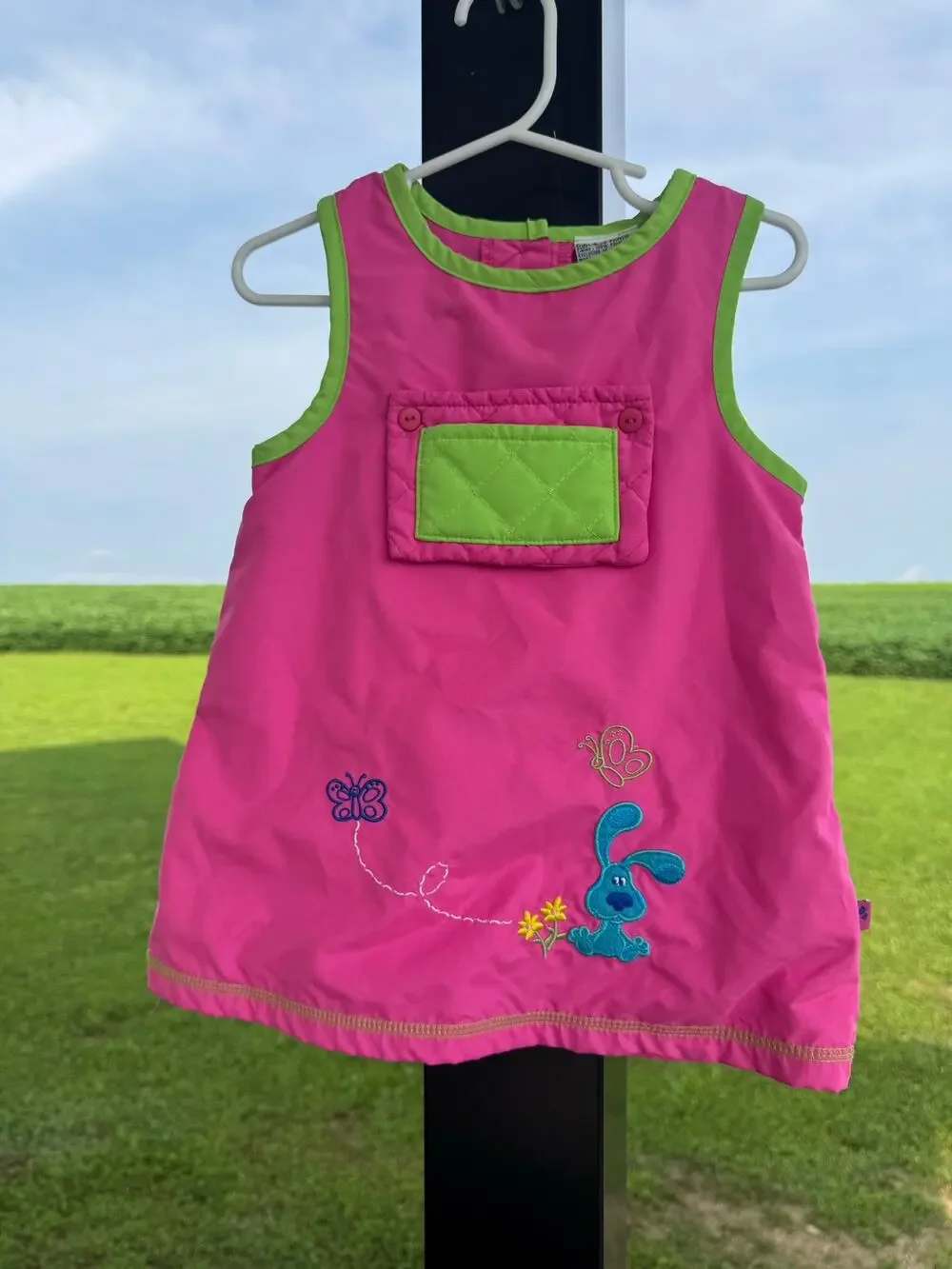 Vintage Blue's Clues Pink Girls Dress 24 Months Nick Jr. Y2K Frilly Casual Retro